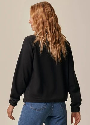 Malwee - Jaqueta Bomber em Suedine Premium Preto - MALWEE