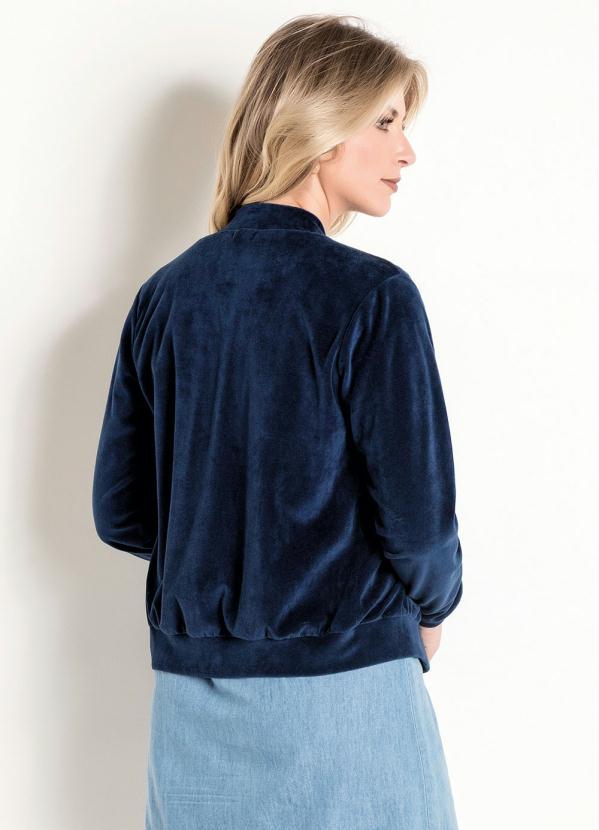 Outlet - Jaqueta Bomber Marinho Moda Evangélica 2