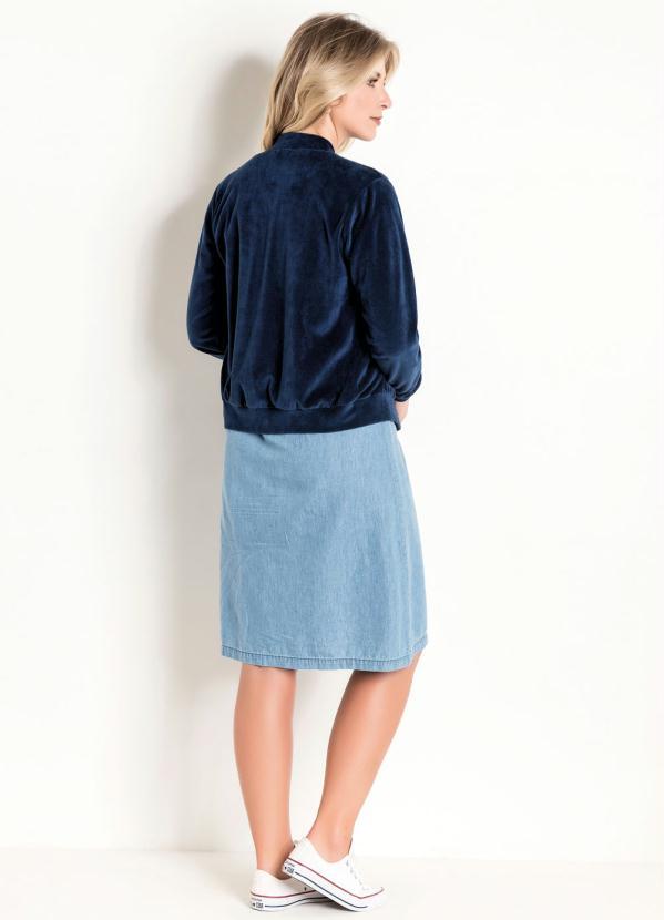 Outlet - Jaqueta Bomber Marinho Moda Evangélica 4