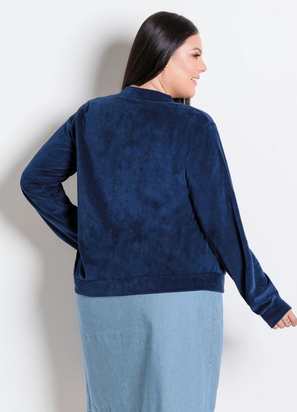 Outlet - Jaqueta Bomber Marinho Moda Evangélica 7