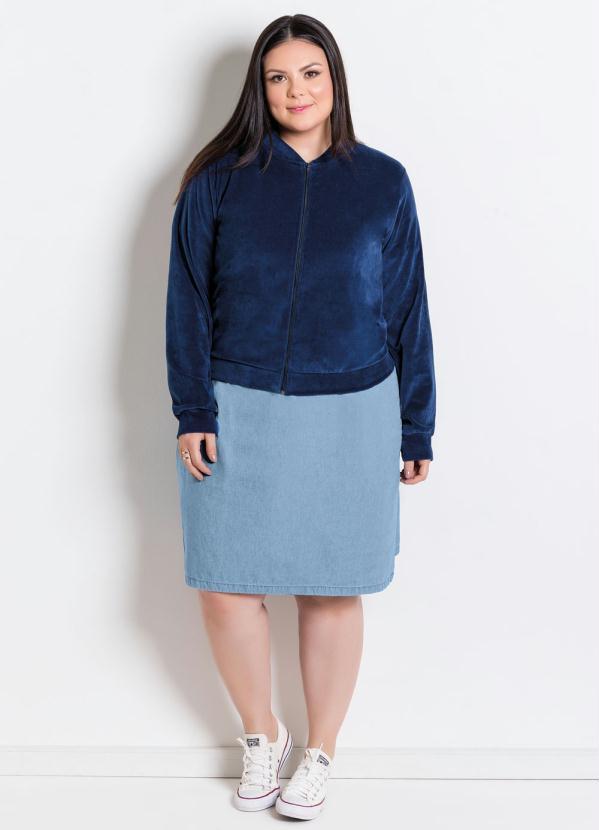 Outlet - Jaqueta Bomber Marinho Moda Evangélica 8