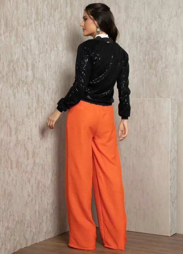 Quintess - Jaqueta Bomber Preta em Paetê 8