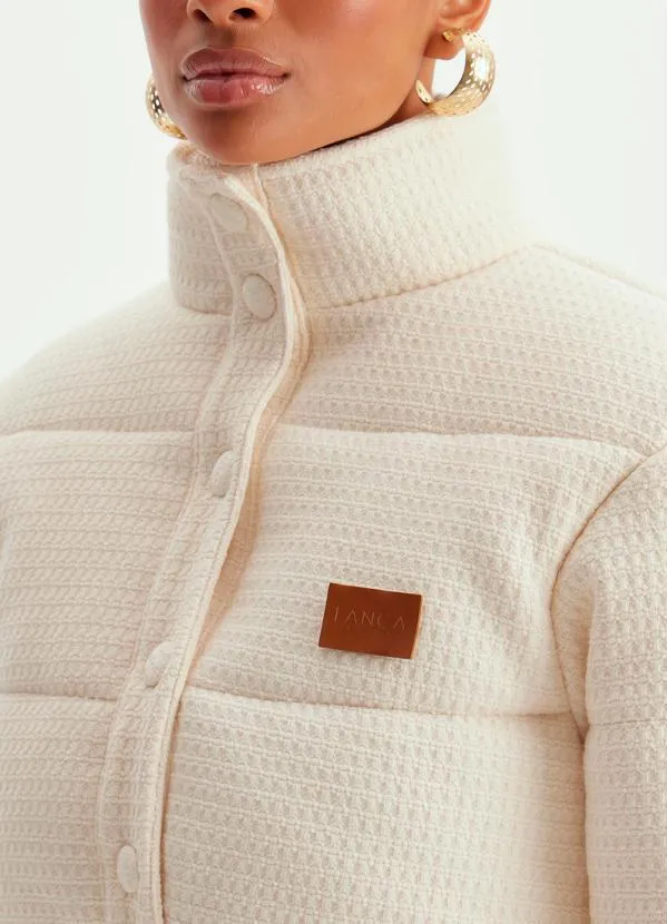 Lança Perfume - Jaqueta Bomber Puffer Bege 4