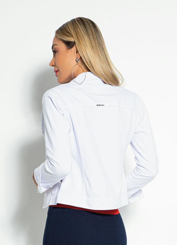 Jaqueta Branca com Botões Sawary Sawary Jeans