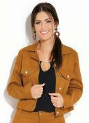 JAQUETA (CARAMELO) EM SARJA COM BOTÕES