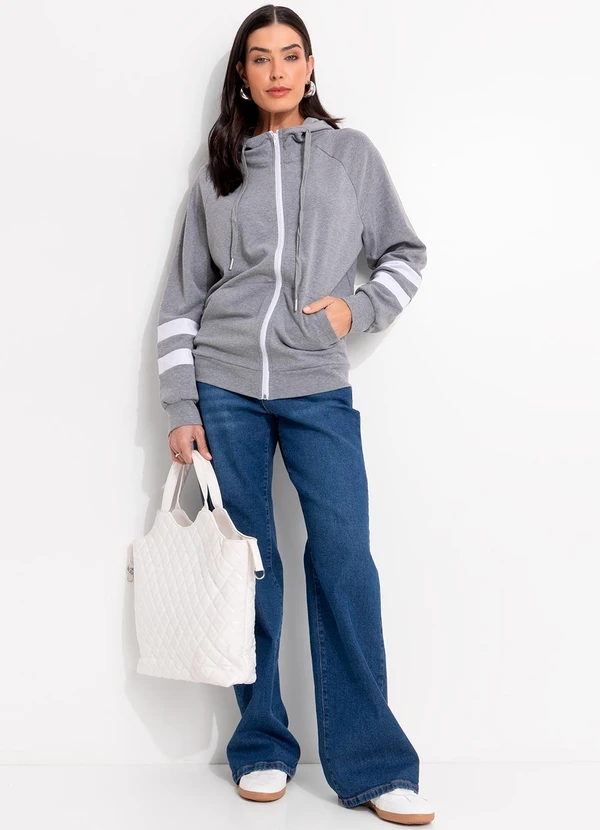 Quintess - Jaqueta Cinza Claro em Molecotton 3