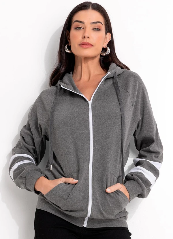 Quintess - Jaqueta Cinza em Molecotton