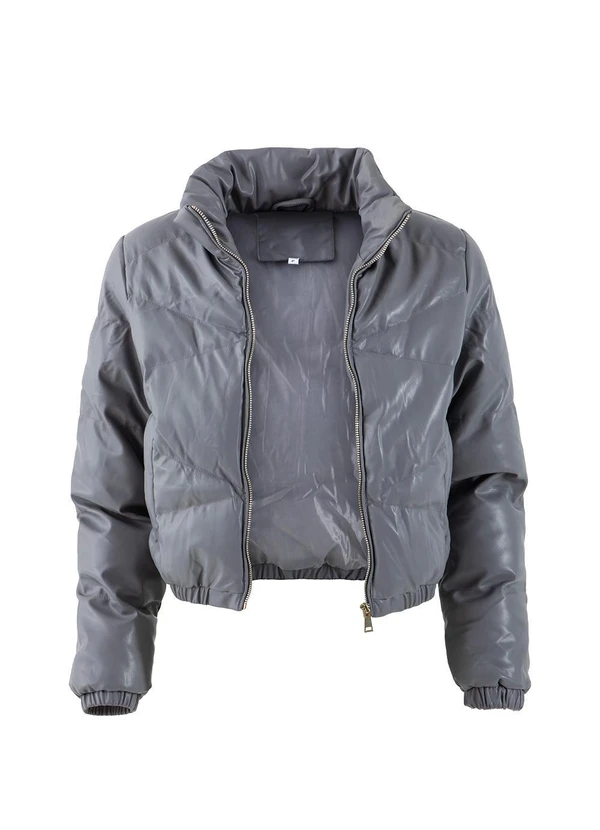 Quintess - Jaqueta Cinza em Pu 12