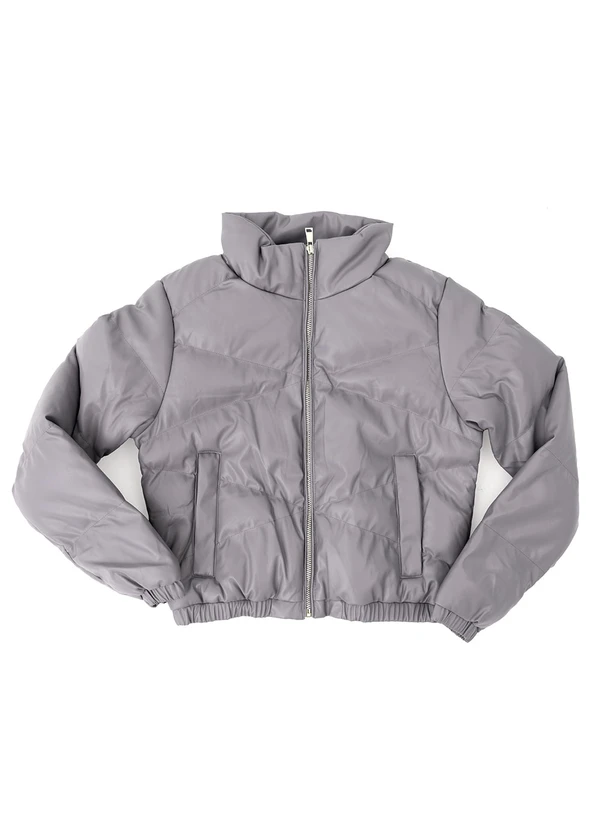 Quintess - Jaqueta Cinza em Pu 13