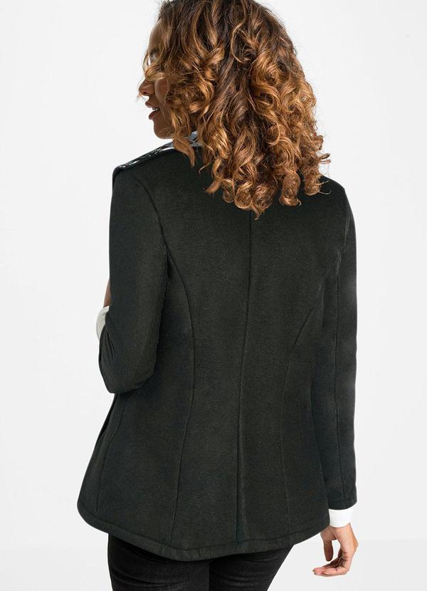 Outlet - Jaqueta com Bolsos Preta 4