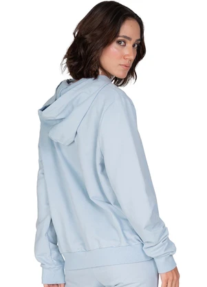 Select - Jaqueta com Capuz Básica  Azul - SELECT