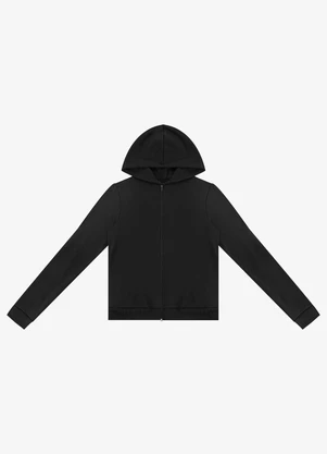 Jaqueta com Capuz em Moletom Rovitex (Preto) - ROVITEX