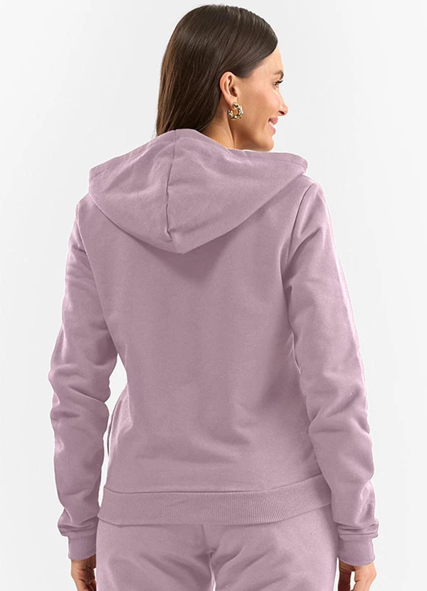 Rovitex - Jaqueta com Capuz em Moletom Rovitex Rosa 2