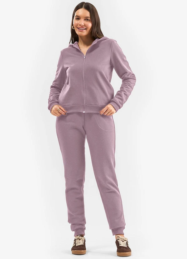 Rovitex - Jaqueta com Capuz em Moletom Rovitex Rosa 3