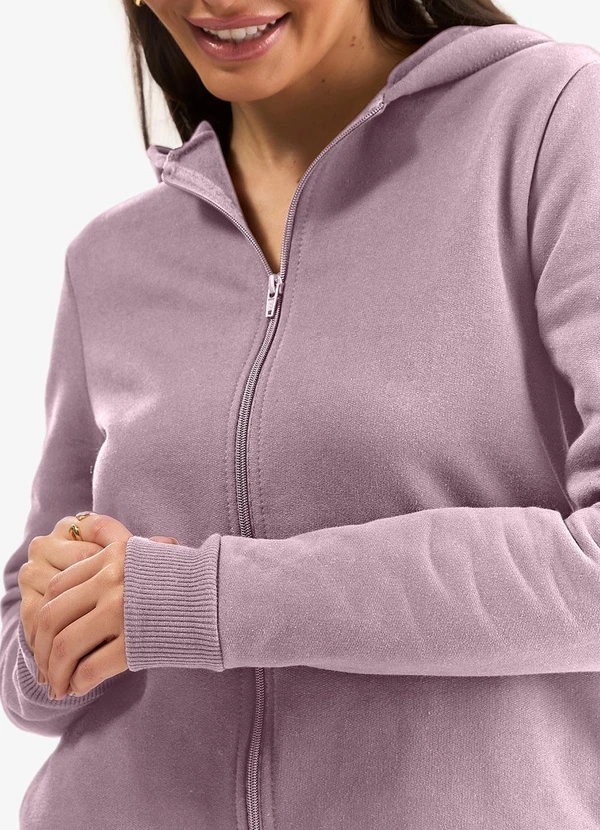 Rovitex - Jaqueta com Capuz em Moletom Rovitex Rosa 5