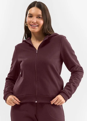 Jaqueta com Capuz em Moletom Rovitex (Vermelho) - ROVITEX