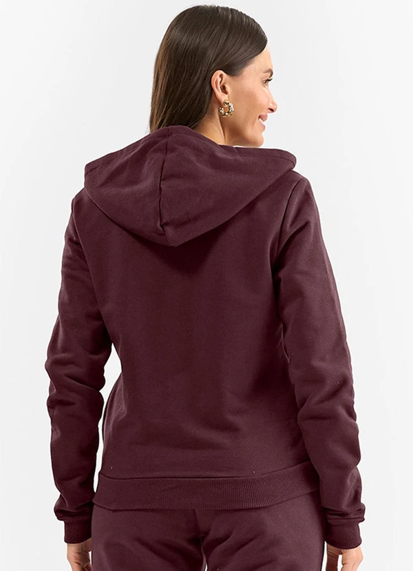 Rovitex - Jaqueta com Capuz em Moletom Rovitex Vermelho 2