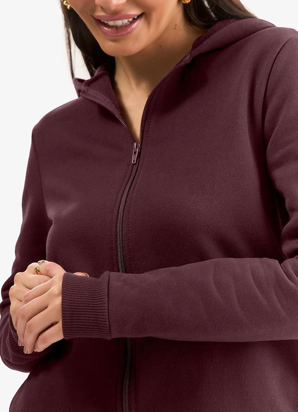 Rovitex - Jaqueta com Capuz em Moletom Rovitex Vermelho 5