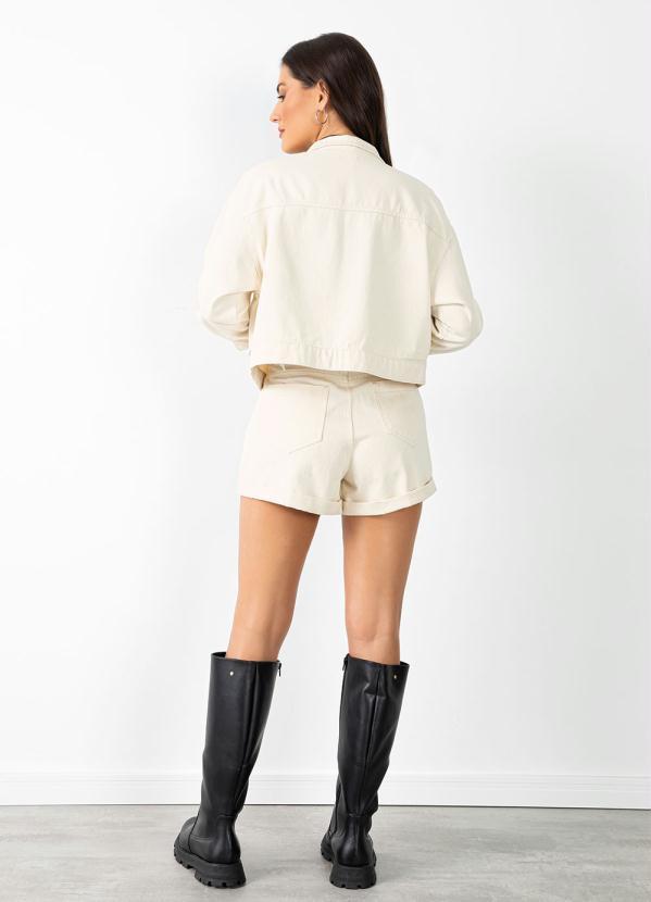 Quintess - Jaqueta Cropped Bege 4