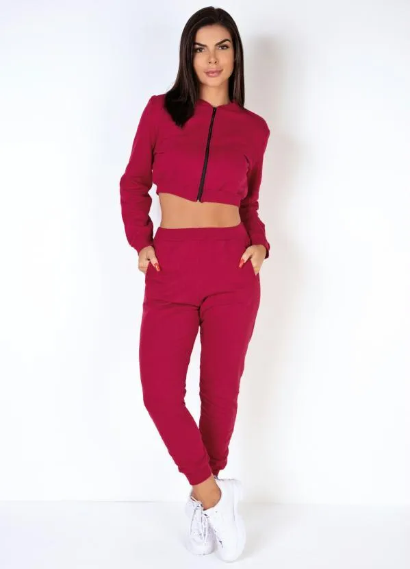 Moda Pop - Jaqueta Cropped Cereja com Zíper 4