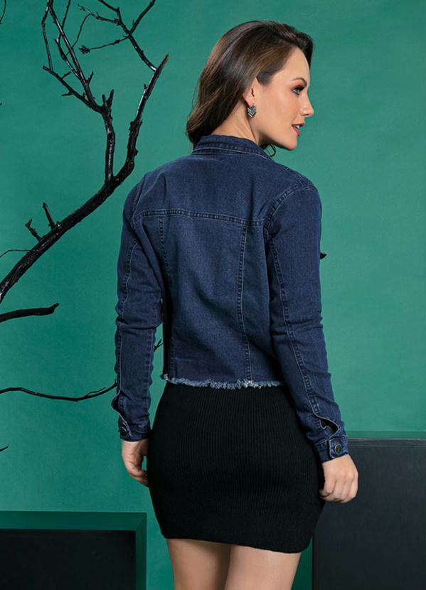 Rosalie - Jaqueta Cropped Jeans com Bolsos 8