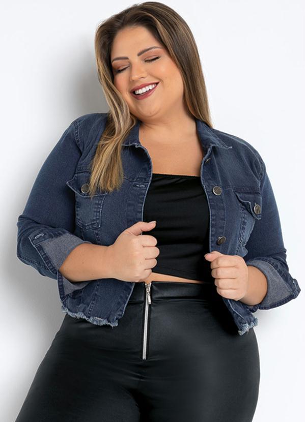 Rosalie - Jaqueta Cropped Jeans com Bolsos 4