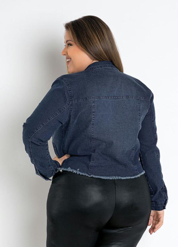 Rosalie - Jaqueta Cropped Jeans com Bolsos 3