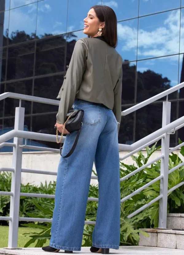 Quintess - Jaqueta Curta Verde Escuro em Material Sintético 2