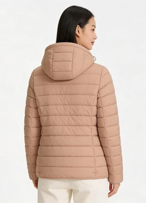Endless - Jaqueta de Microfibra Puffer Bege - ENDLESS