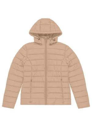 Endless - Jaqueta de Microfibra Puffer Bege - ENDLESS