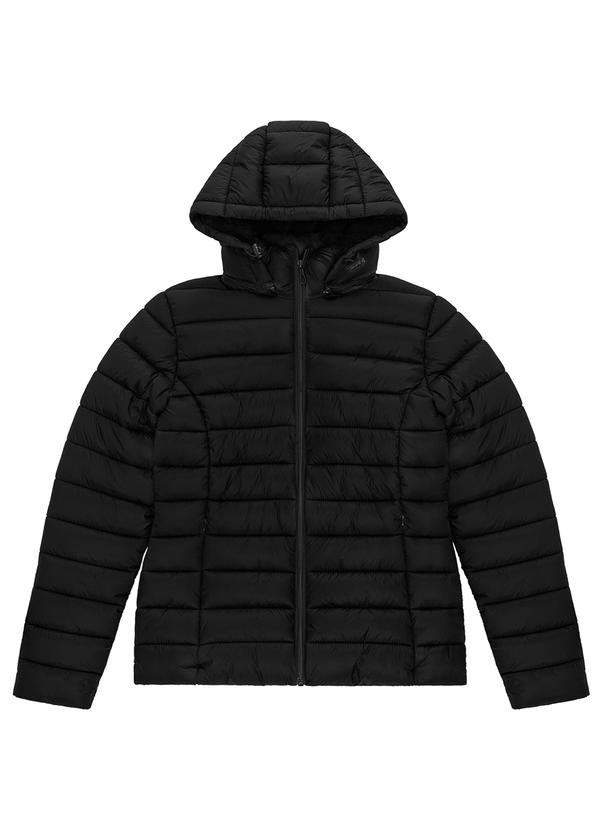 Endless - Jaqueta de Microfibra Puffer Feminina Preto