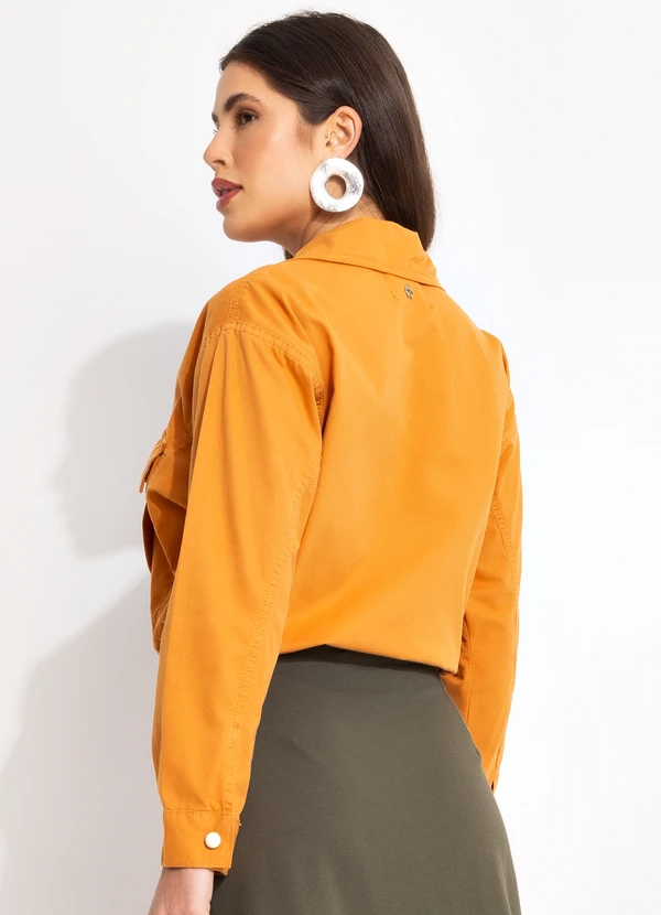 Mob - Jaqueta de Sarja Bolsos Laranja 2