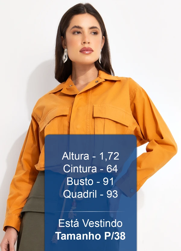 Mob - Jaqueta de Sarja Bolsos Laranja 5