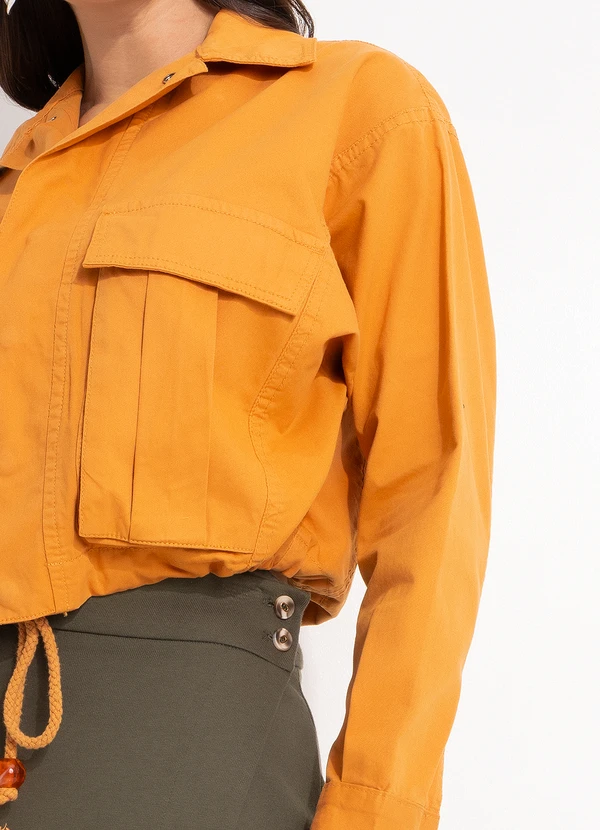 Mob - Jaqueta de Sarja Bolsos Laranja 8