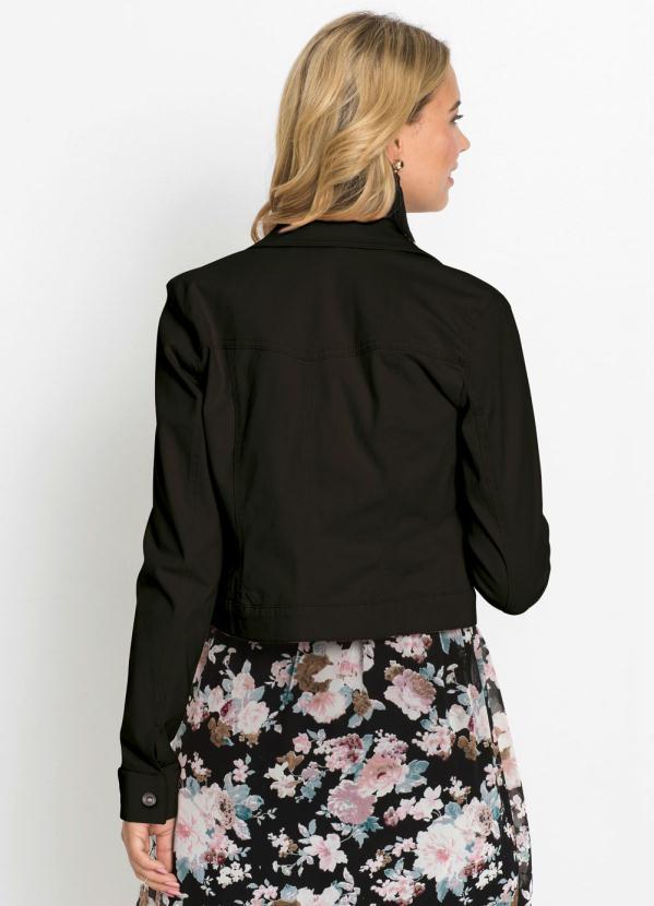 bonprix - Jaqueta de Sarja Cropped Preta 2