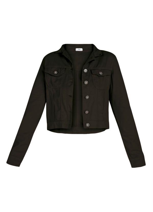bonprix - Jaqueta de Sarja Cropped Preta 5