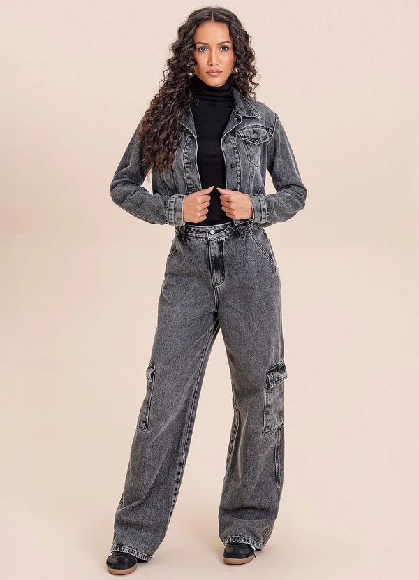 Angel - Jaqueta Denim Preto 3