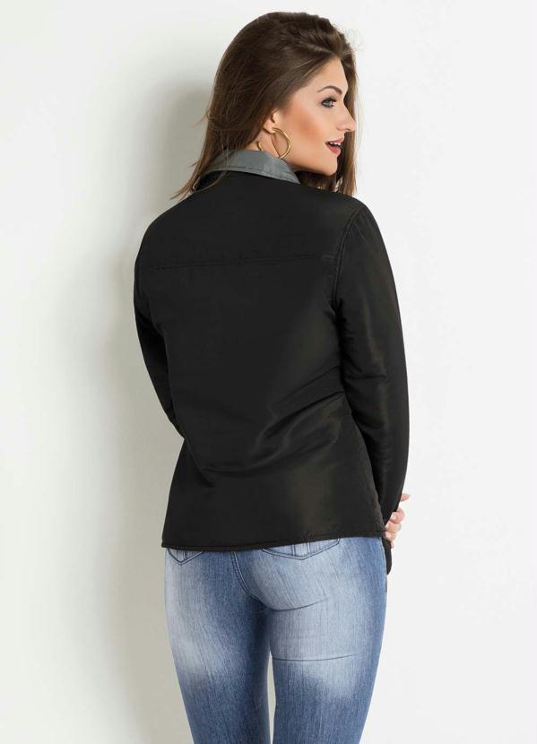 Janine - Jaqueta Dupla Face Preta e Chumbo 4