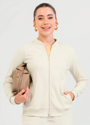 Cativa - Jaqueta em Algodão Bege - CATIVA