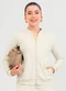 Cativa - Jaqueta em Algodão Marrom - variação: Bege