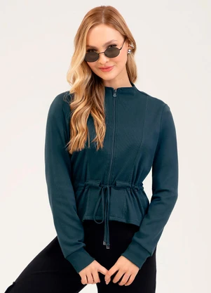 Cativa - Jaqueta em Algodão  Cinza Médio - CATIVA