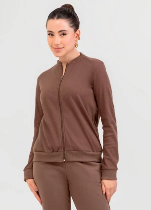 Cativa - Jaqueta em Algodão Marrom - CATIVA