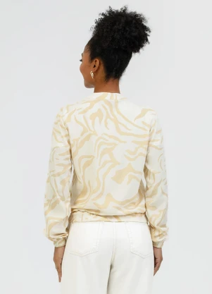 Habana - Jaqueta em Viscose Off White - HABANA