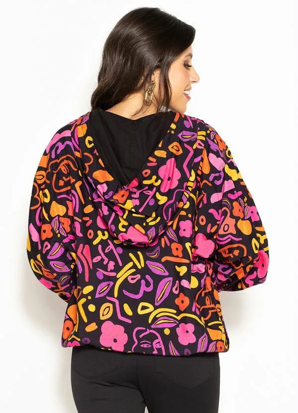 Colcci - Jaqueta Estampada de Viscose Preto 2