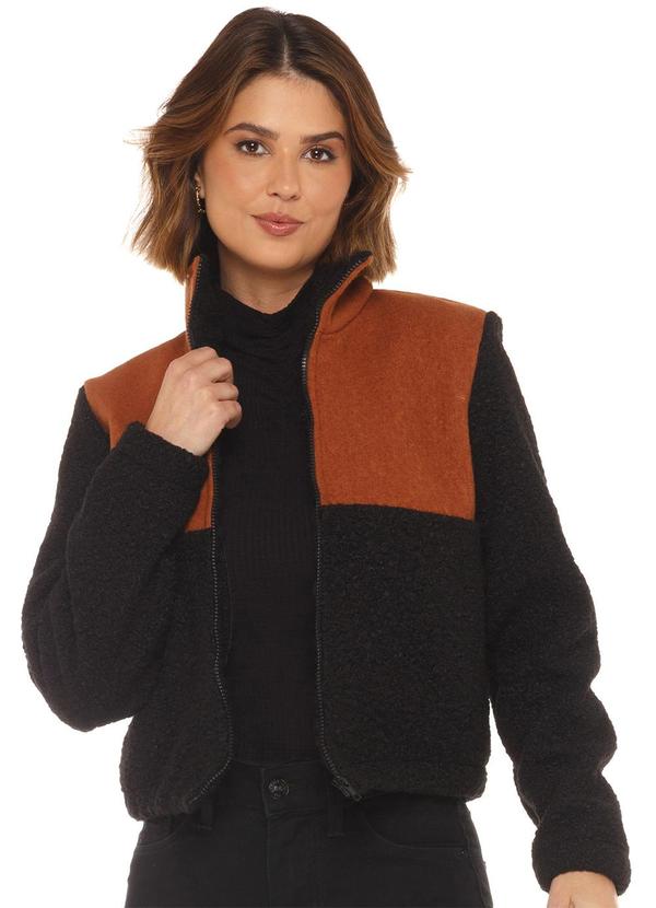 Rafree - Jaqueta Fem Teddy Preto