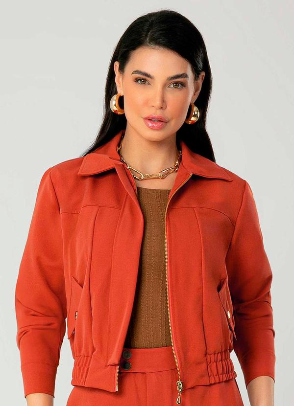 Gris - Jaqueta Feminina Adulta Casual Bege