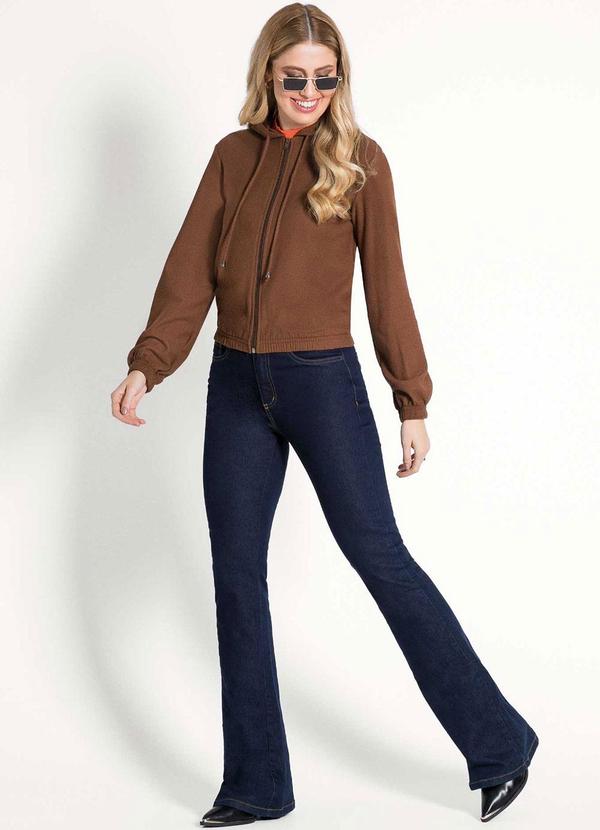 Habana - Jaqueta Feminina Adulta Estilosa Marrom 2