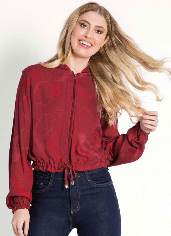 Habana - Jaqueta Feminina Adulta Versátil Vermelho