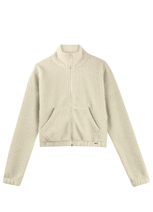 Marialícia - Jaqueta Feminina Adulto Bege 3