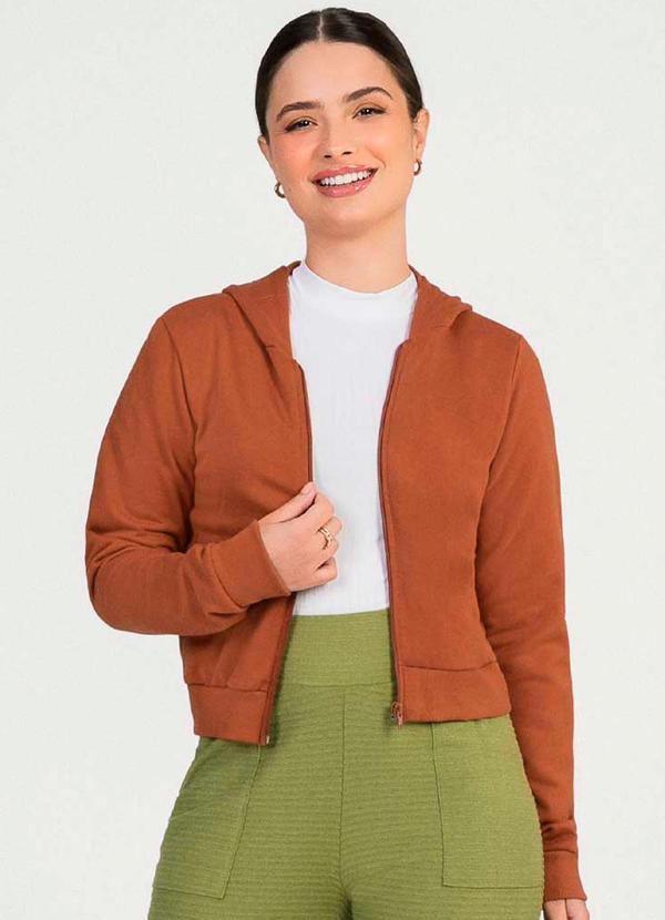 Cativa - Jaqueta Feminina Adulto Estilosa Marrom